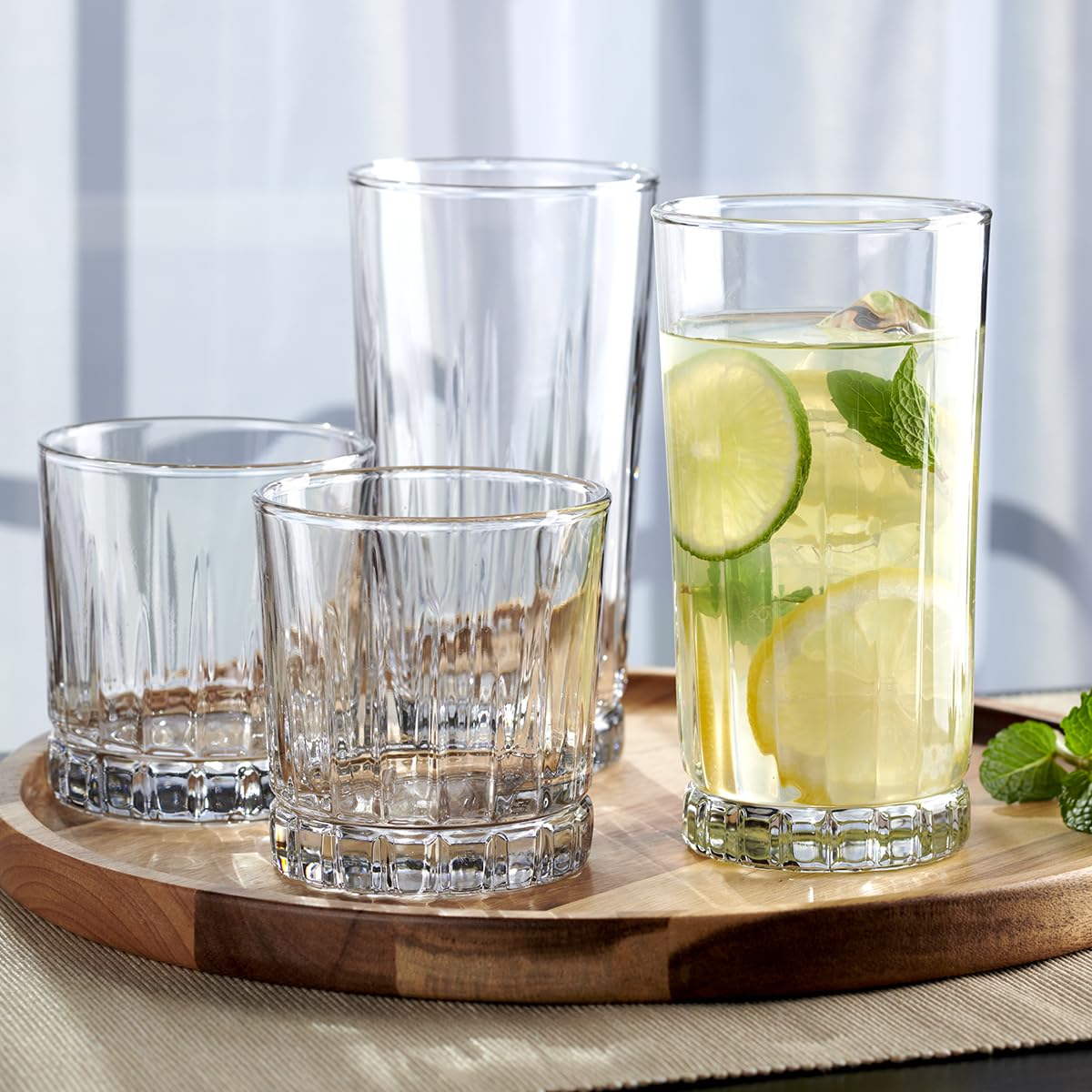 ANCHOR HOCKING(8セット） Amazon.com | Anchor Hocking Anniston Drinking Glasses Set 16 Piece